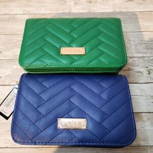 BEBE Sophia Quilted Crossbody Handbags Small( LOT OF 2) Green&Blue Vacation Work